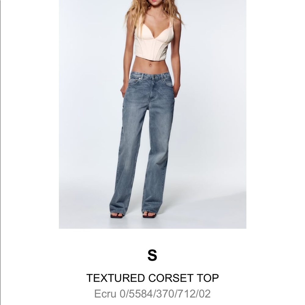 NWT Zara ivory corset top